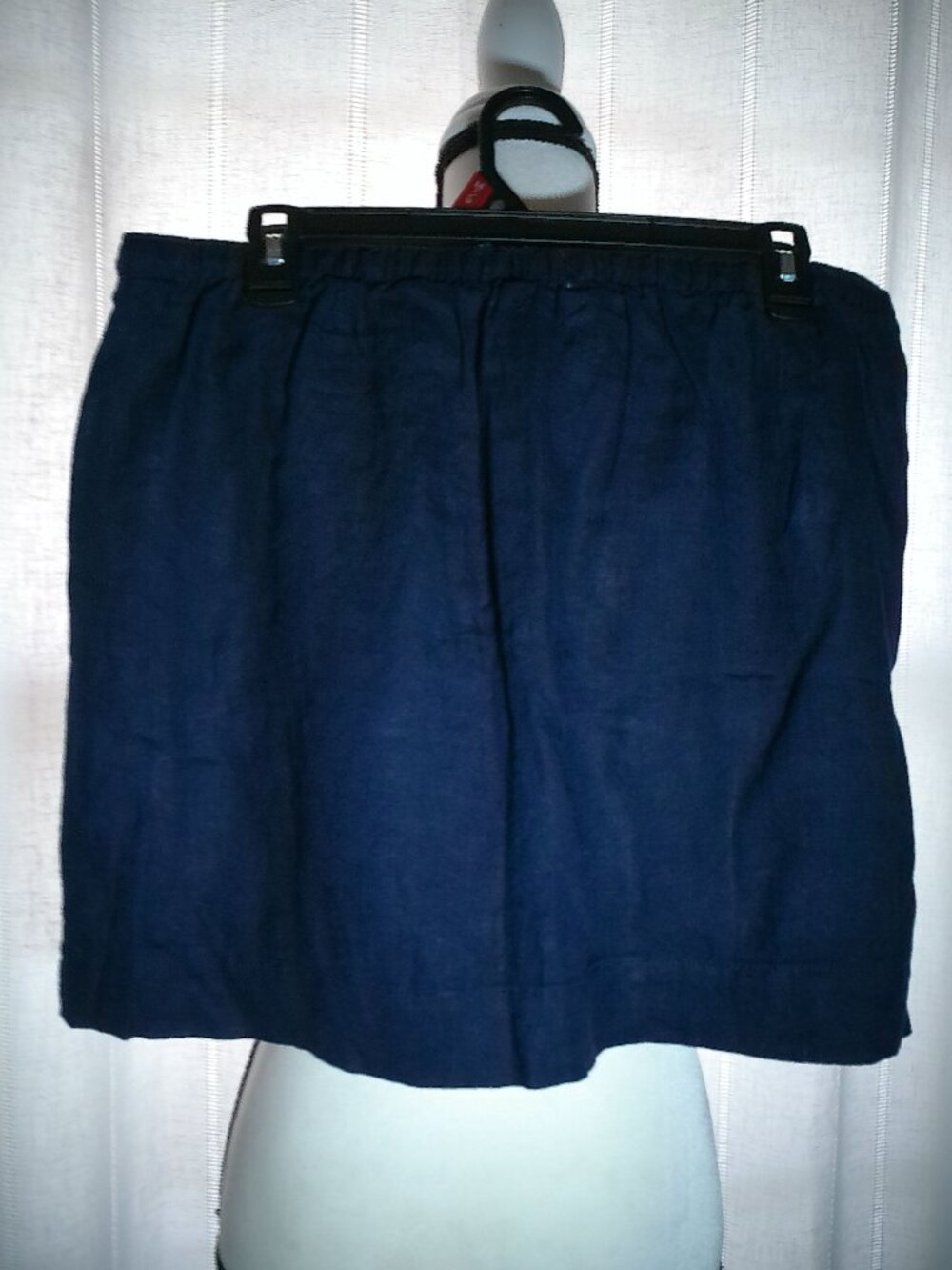 C&C CALIFORNIA Skort (Short Underneath) Pull-On 100% Linen Navy Blue NWT XL - Picture 3 of 12